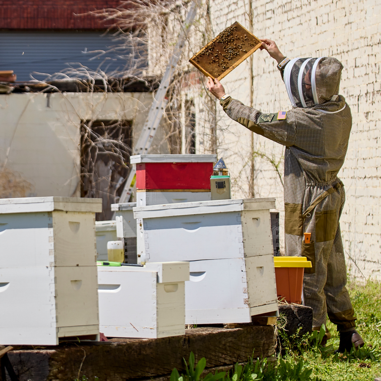 Sting Stopper Professional Ventilated Beekeeping Suit - Olive Green