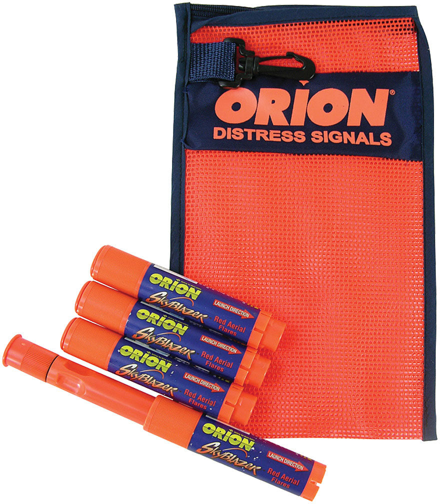 Skyblazer II Red Aerial Signals XLT Flare 8 Marine 4 Pk