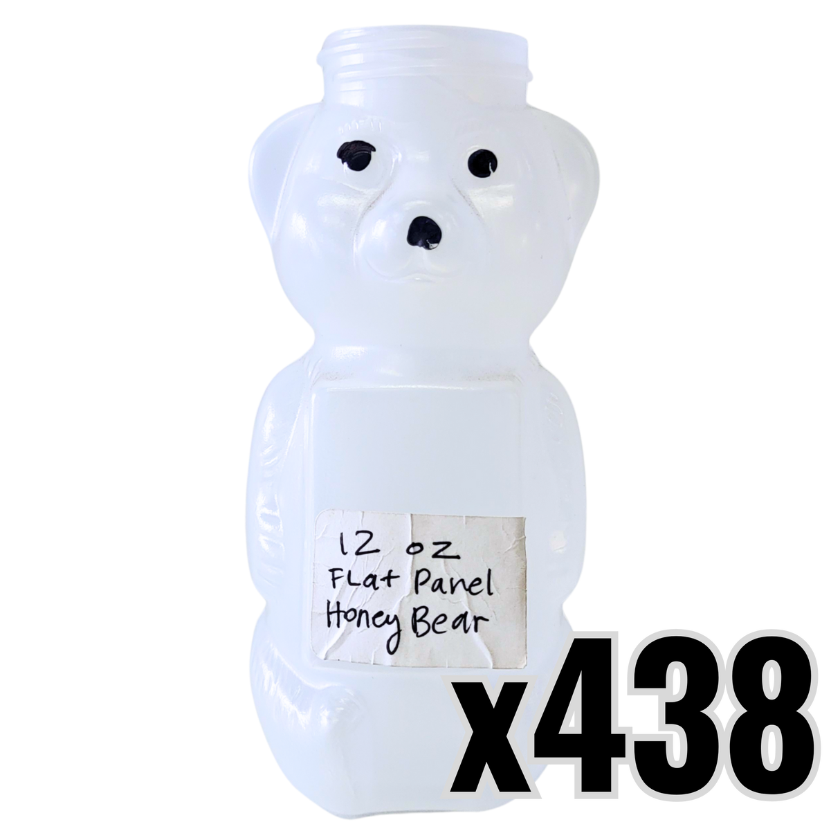 12 oz Plastic Flat Panel Honey Bears