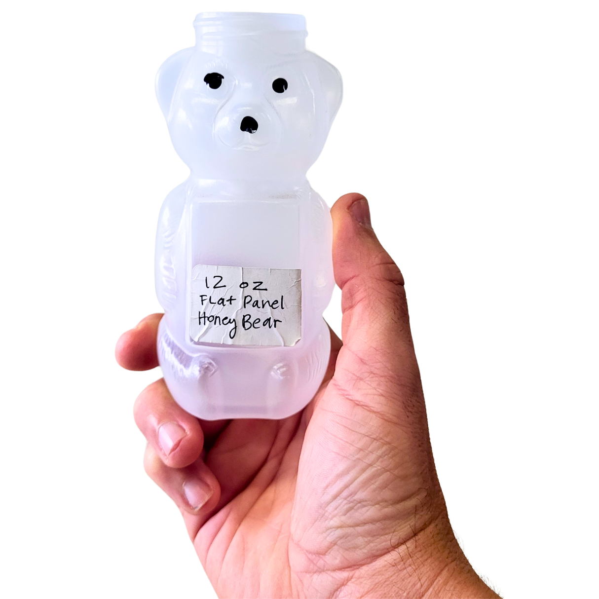12 oz Plastic Flat Panel Honey Bears