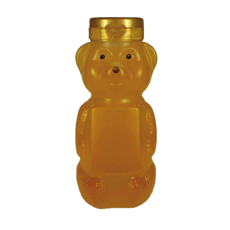 12 oz Plastic Flat Panel Honey Bears