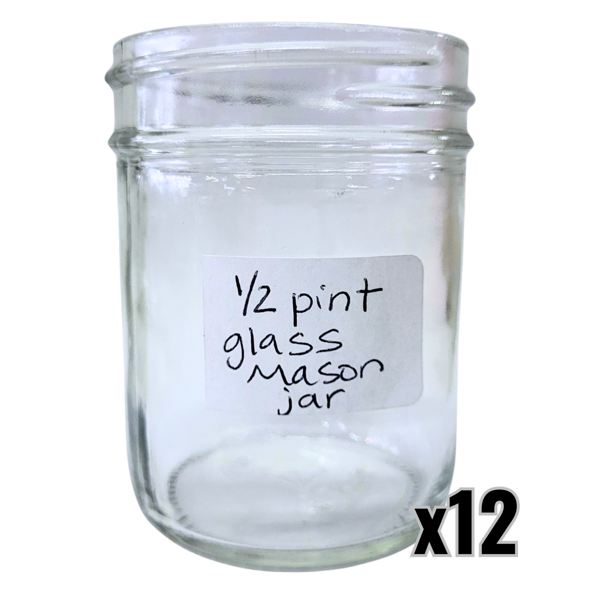 1/2 Glass Pint Mason Jar - 8 oz