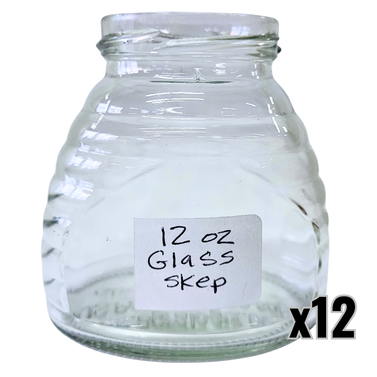 12 oz Glass Skep Jars