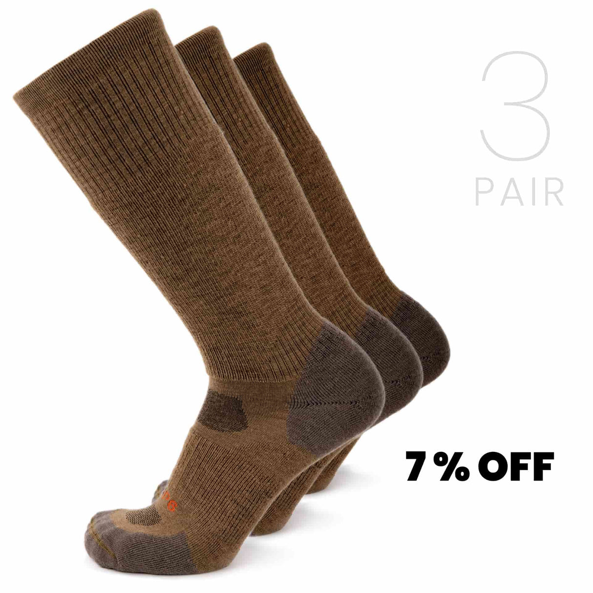 Coyote Wool Boot Sock