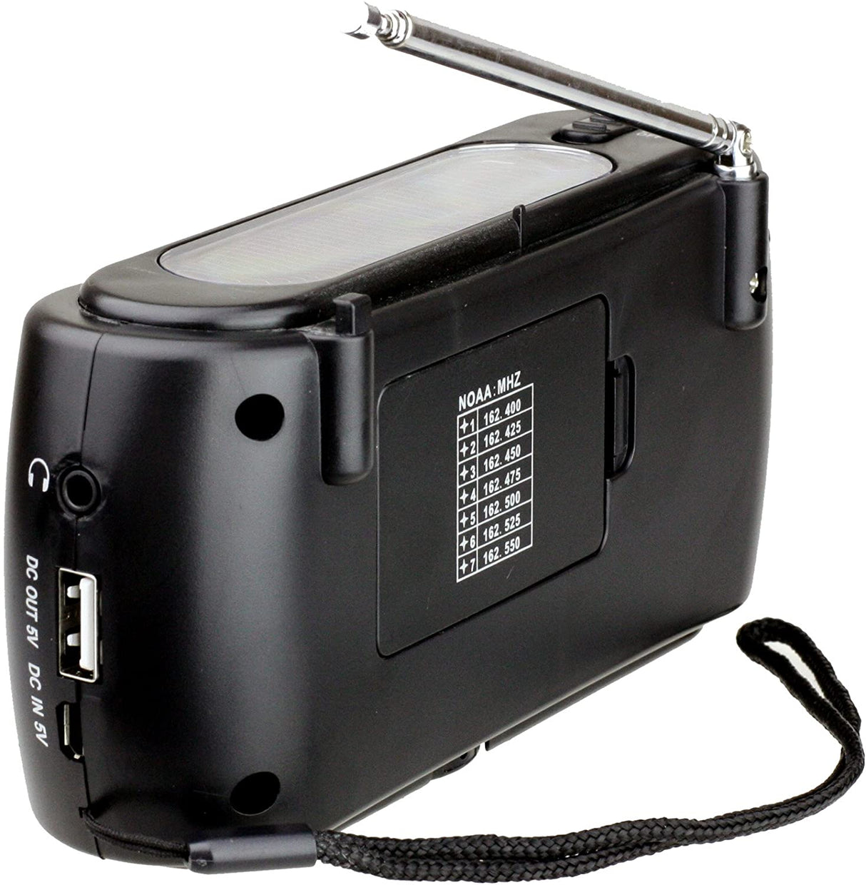 Kaito KA332W Portable Hand Crank Solar AM/FM NOAA Weather Radio Black