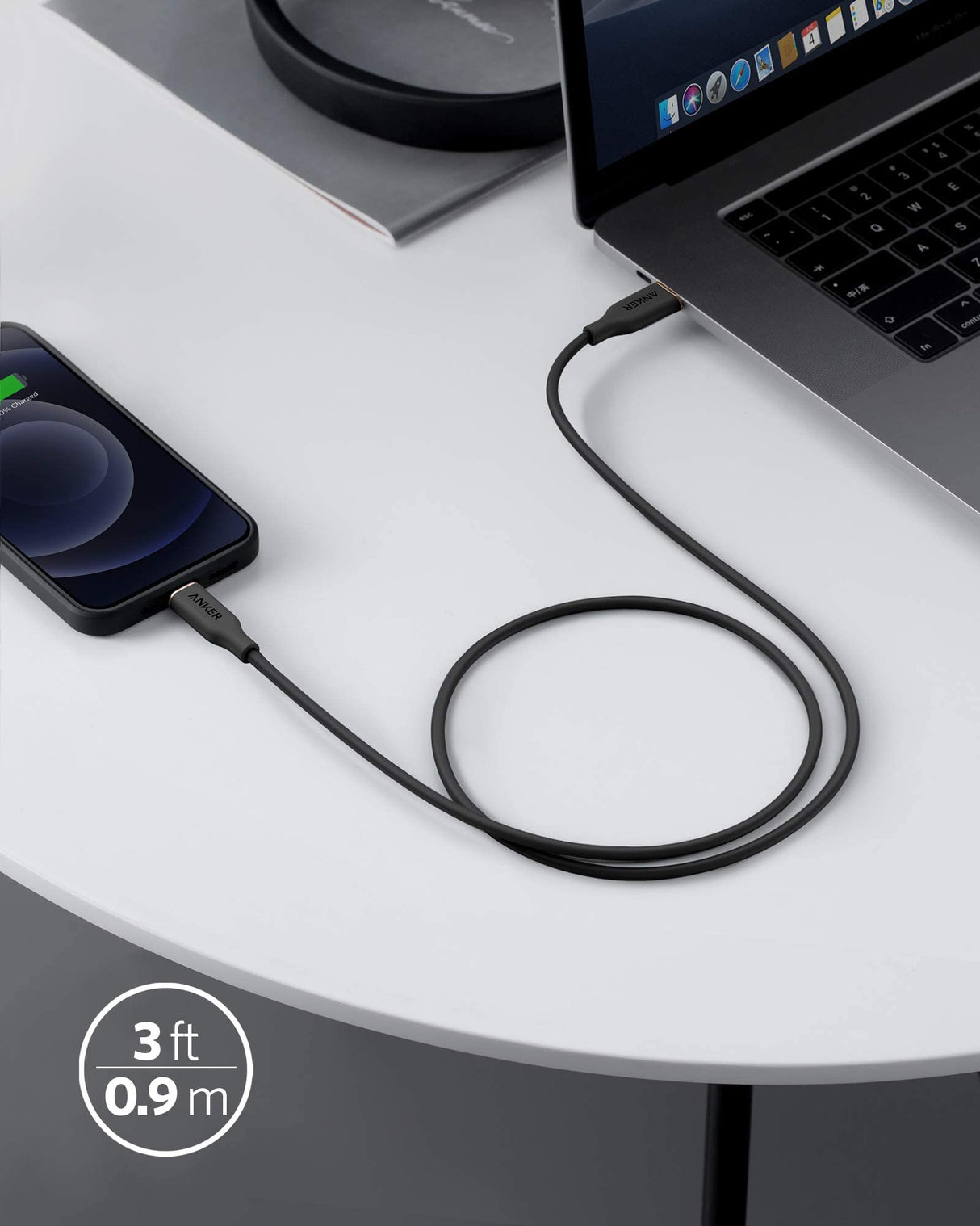 Anker <b>641</b> USB-C to Lightning Cable (Flow, Silicone)