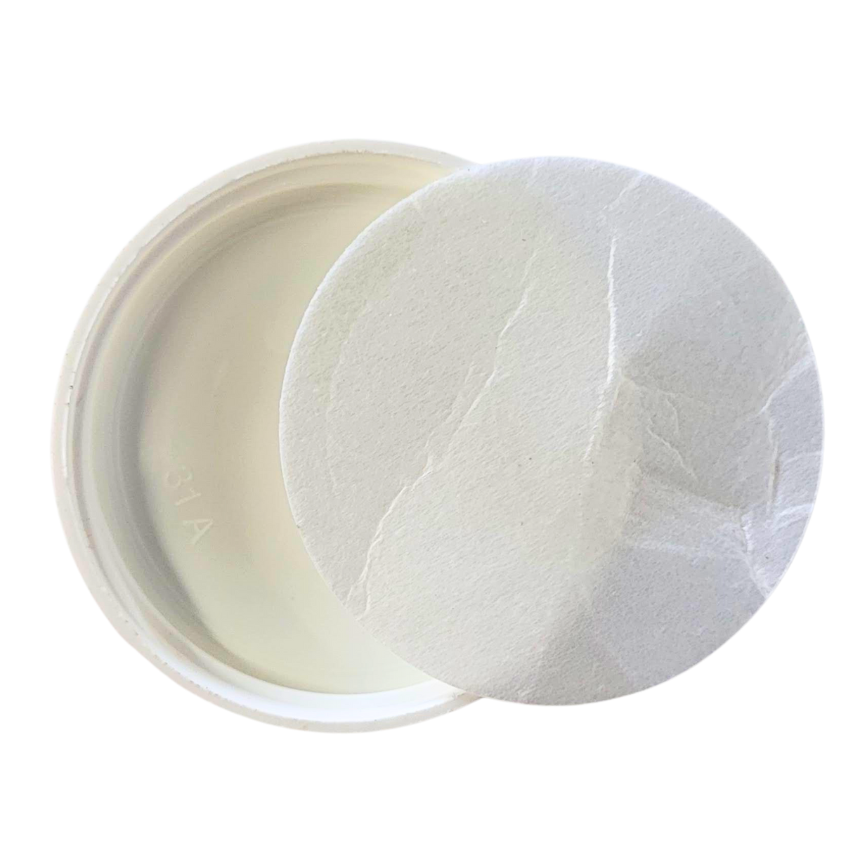 48 mm White Plastic Lids with Pressure Seal