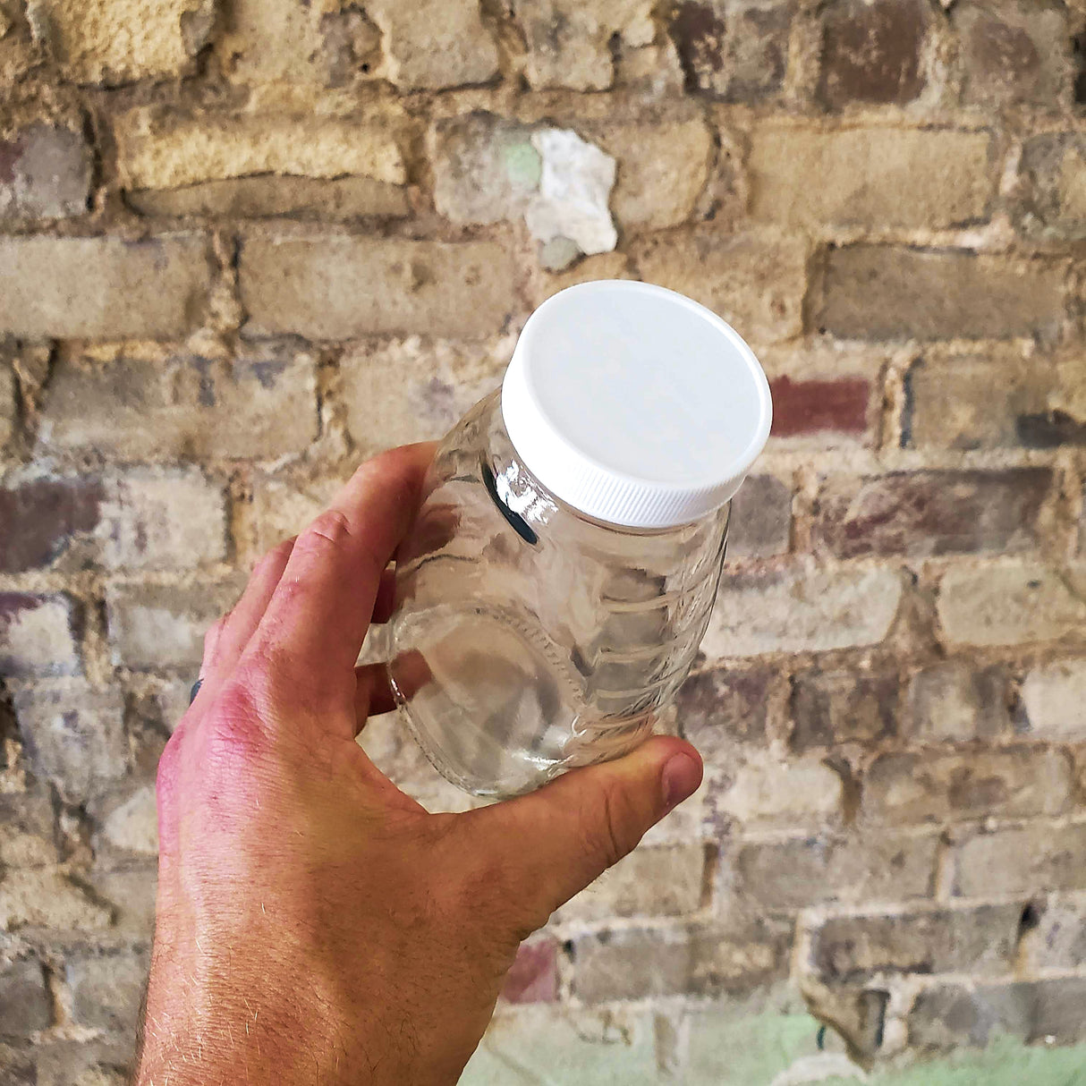 48 mm White Plastic Lids with Pressure Seal