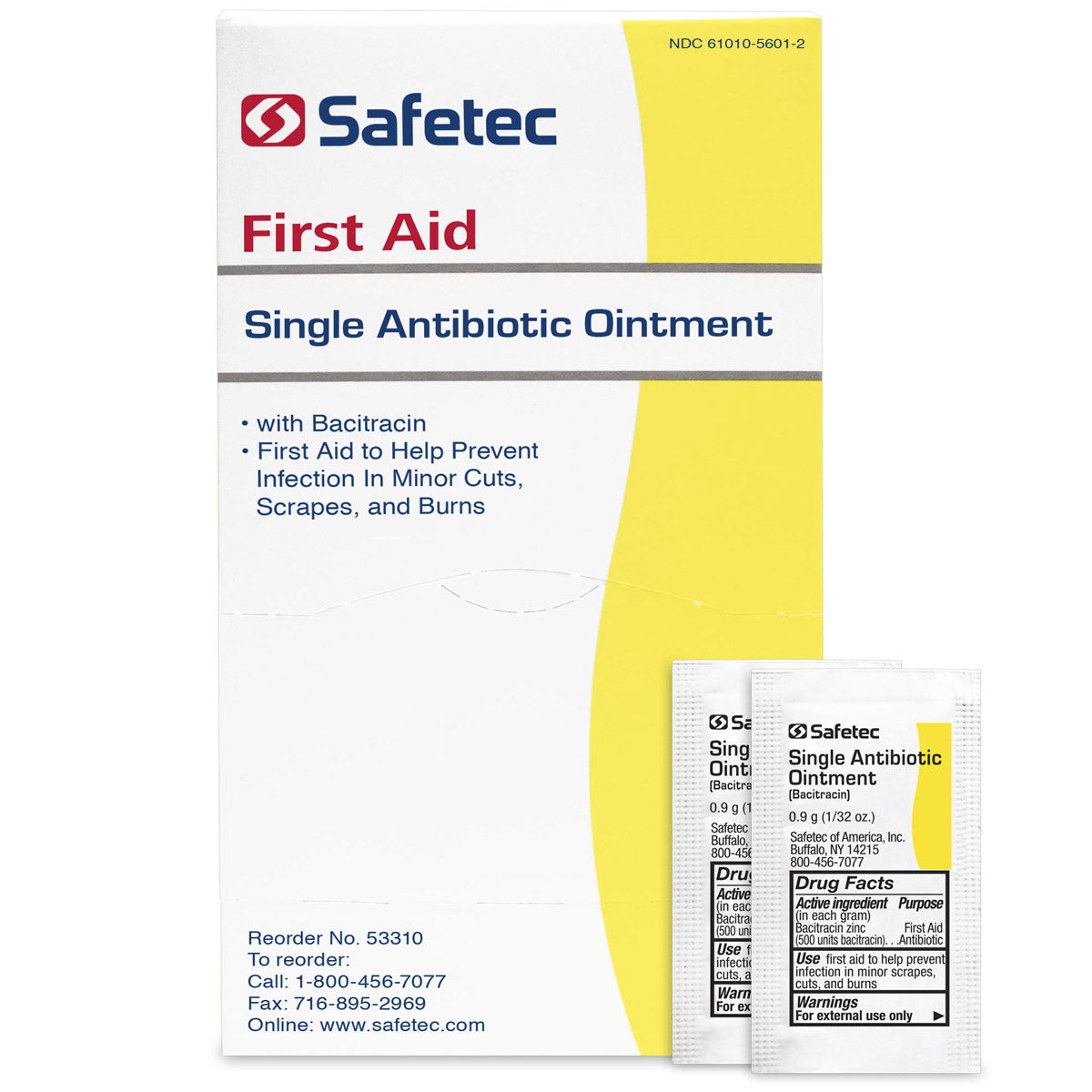 Single Antibiotic (Bacitracin) .9gm. Pouch, 144 per box