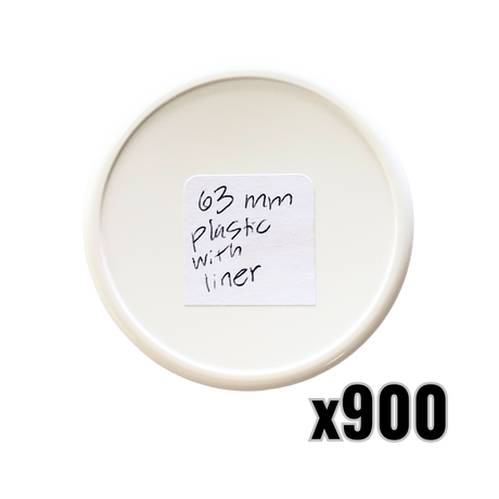 63mm Plastic Lids with Liner