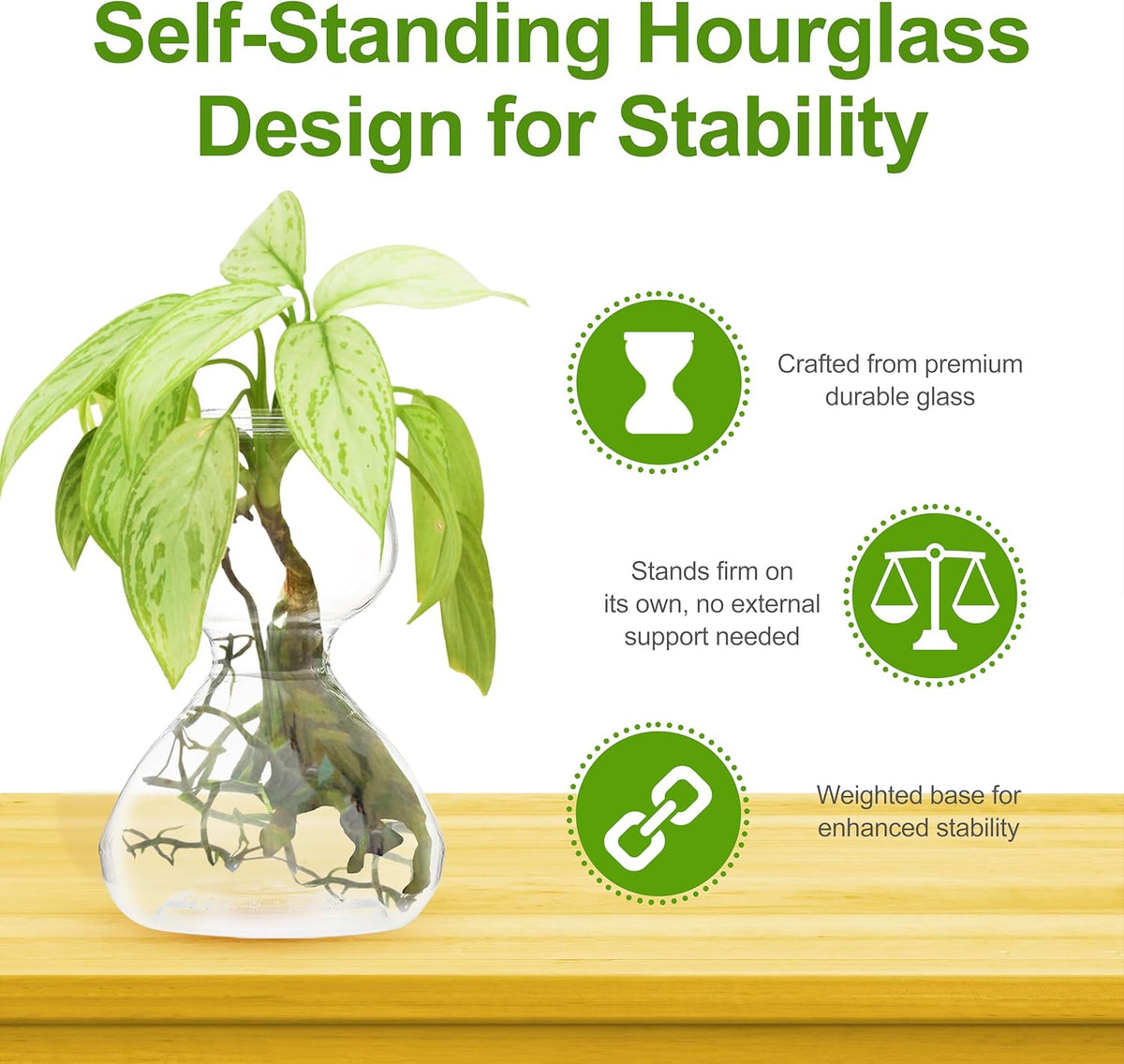 Plant Propagation Stations - Clear Glass Bud Vases (Set of 2)
