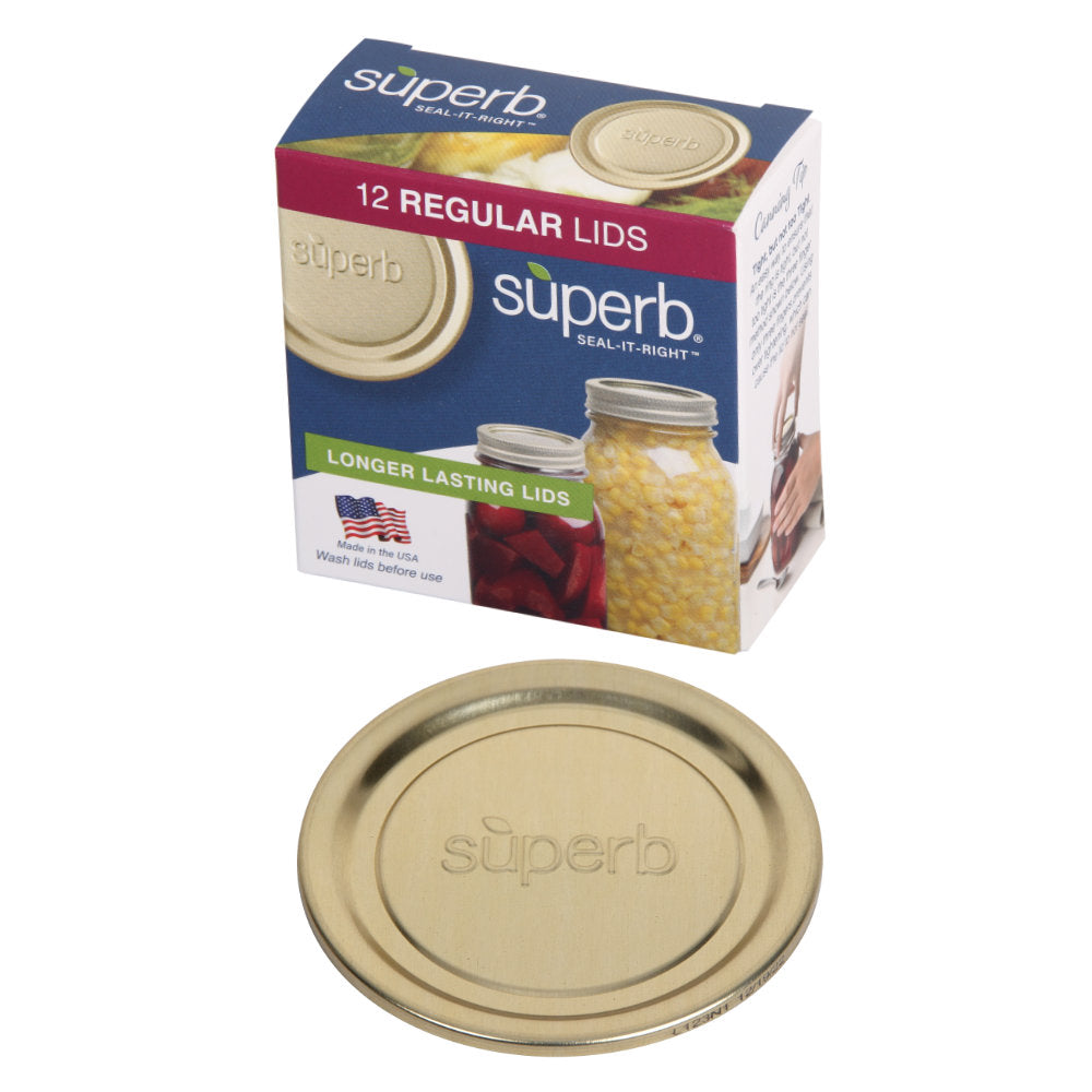 SUPERB - Regular Mouth Lids - Box of 12