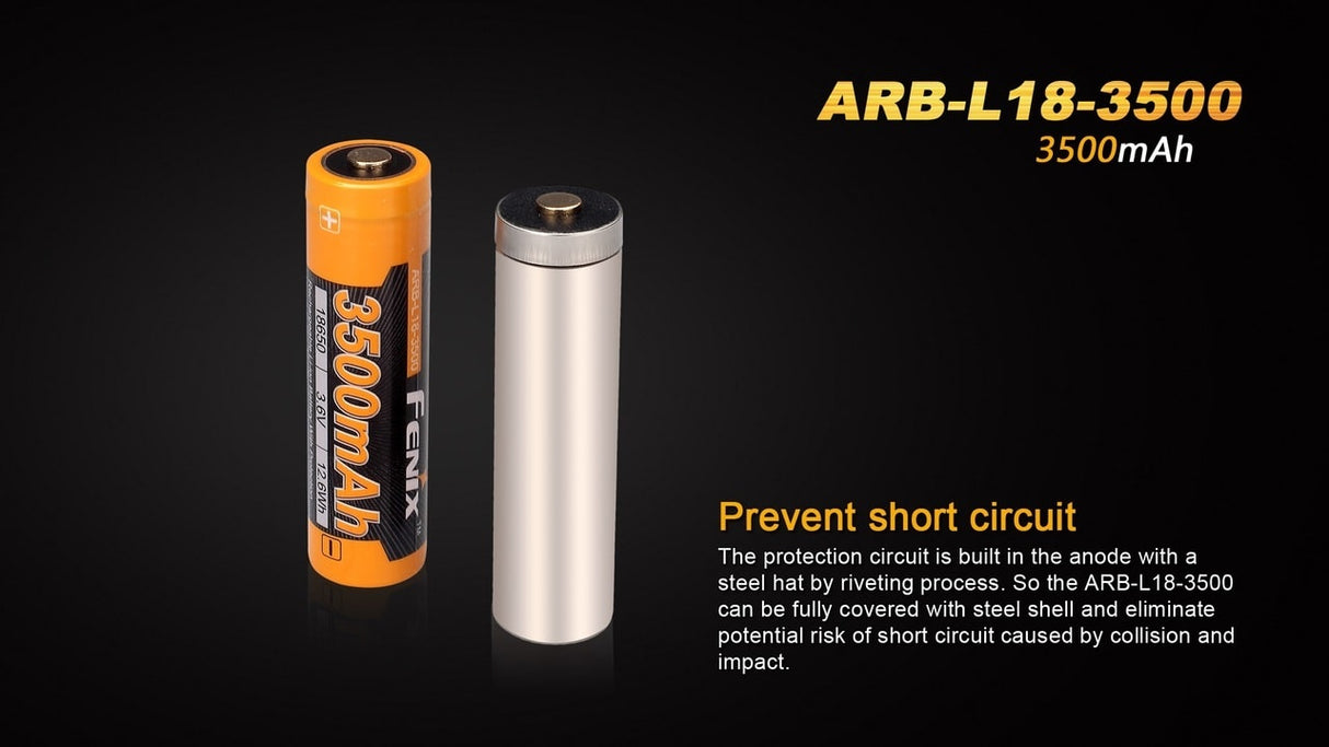 Fenix ARB-L18-3500 High-Capacity 18650 Battery - 3500mAh