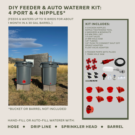 Easy Chicken Feeder and Automatic Chicken Waterer Kits β Chicken Chores Just Got 20X Easier