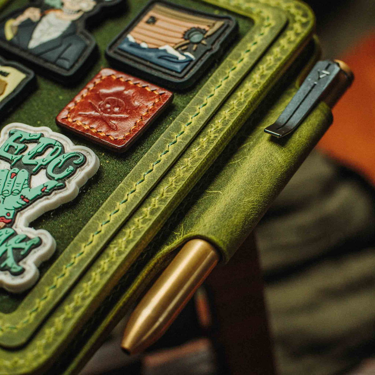 Pirate Goods Quartermaster v2 Passport Wallet – Leather Travel EDC Organizer with Velcro Panel & Field Notes Holder