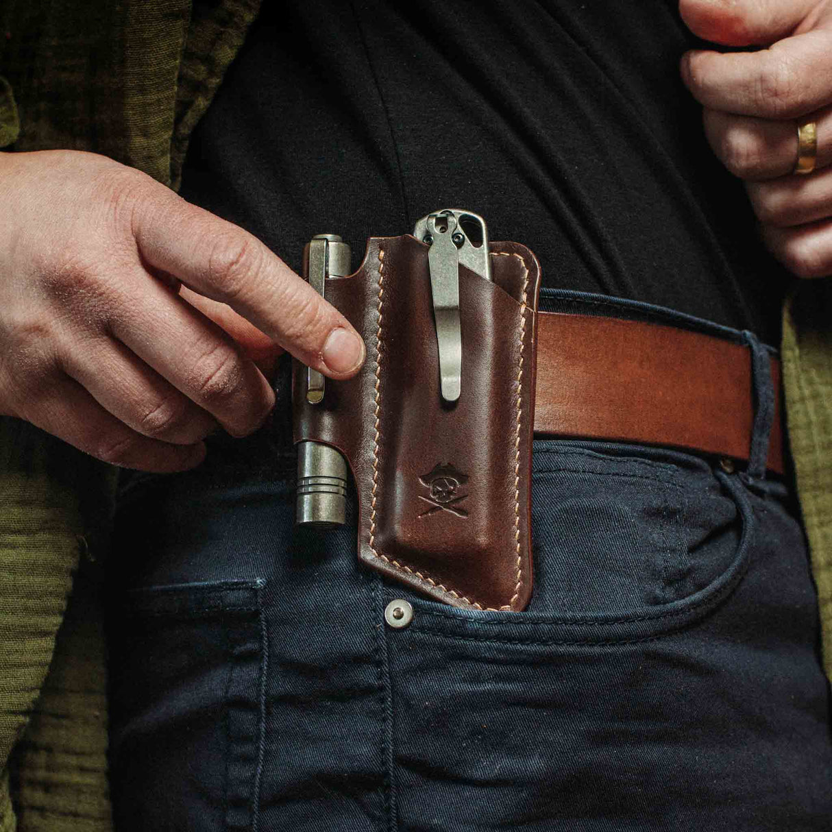 Pirate Goods Sailor v4 Knife Sheath – Leather EDC Belt Knife Holder