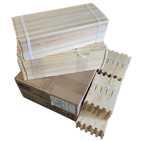 Deep 9 1/8-Inch Langsroth Frame, Grooved Top / Grooved Bottom With Double Wax Foundation