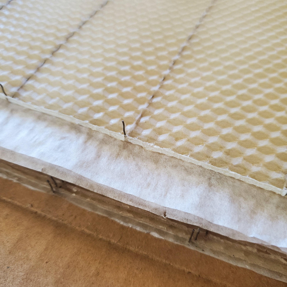 Deep Beeswax Foundation - Wired With Hooks - 8 3/8-inch