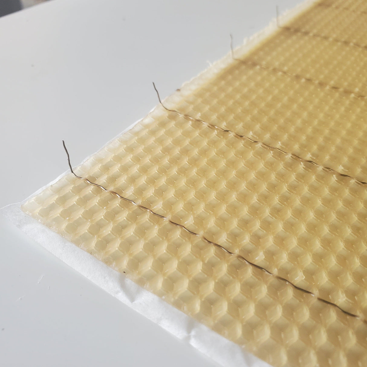 Deep Beeswax Foundation - Wired With Hooks - 8 3/8-inch