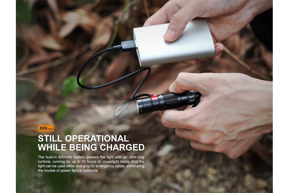 Fenix E09R Rechargeable High-Output Flashlight - 600 Lumens