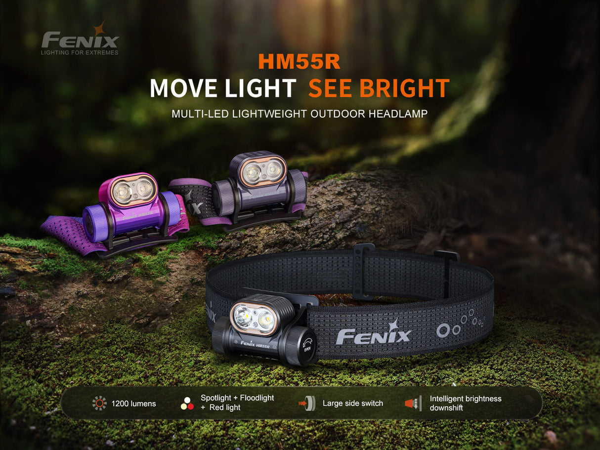 Fenix HM55R Lightweight Multi-LED Headlamp