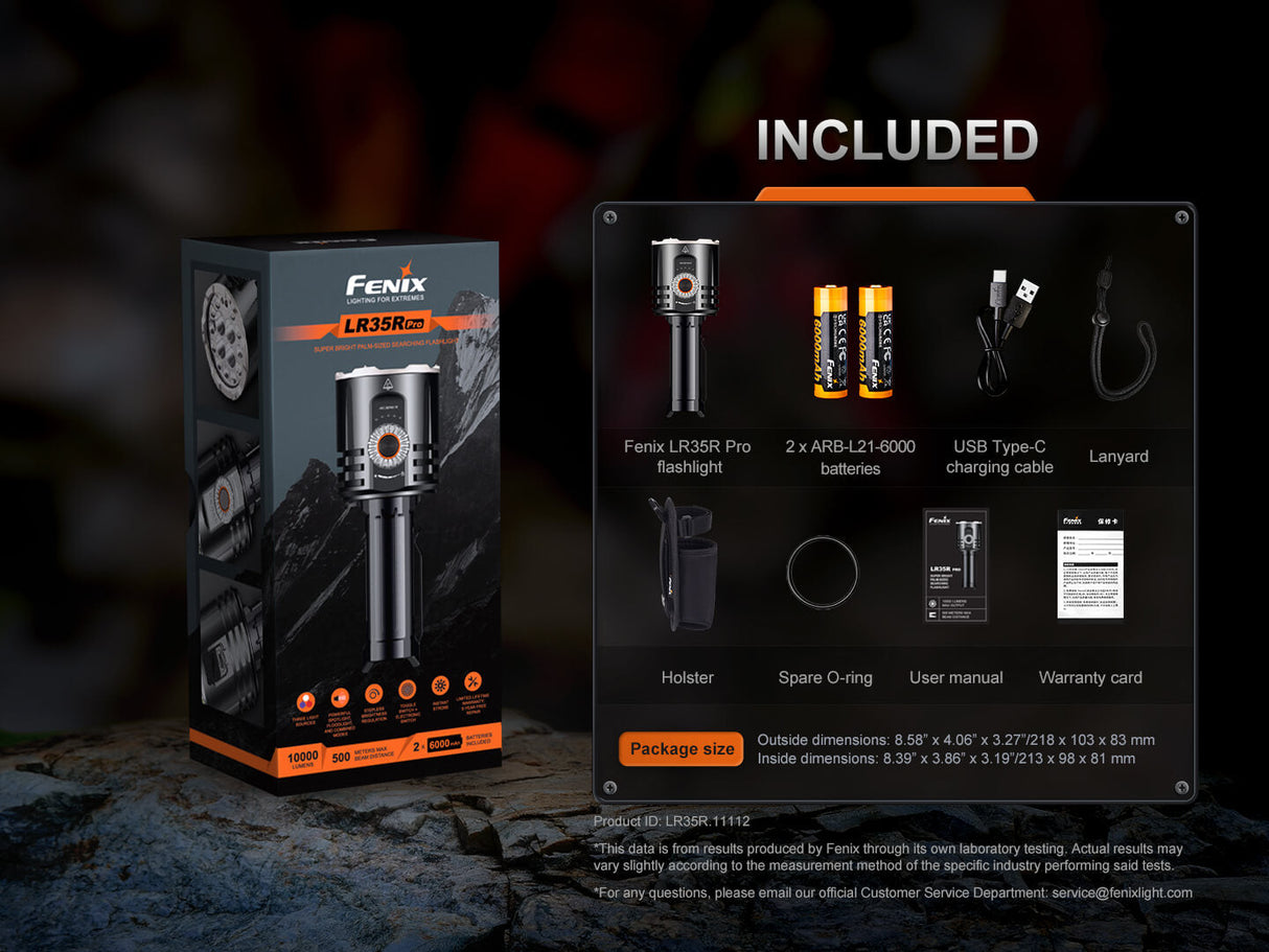 Fenix LR35R PRO Rechargeable Palm-Sized Searchlight