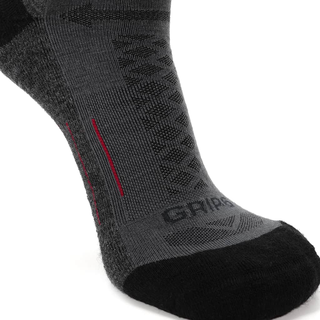 3 Pack Graphite - Hike Crew Midweight Merino Wool Sock
