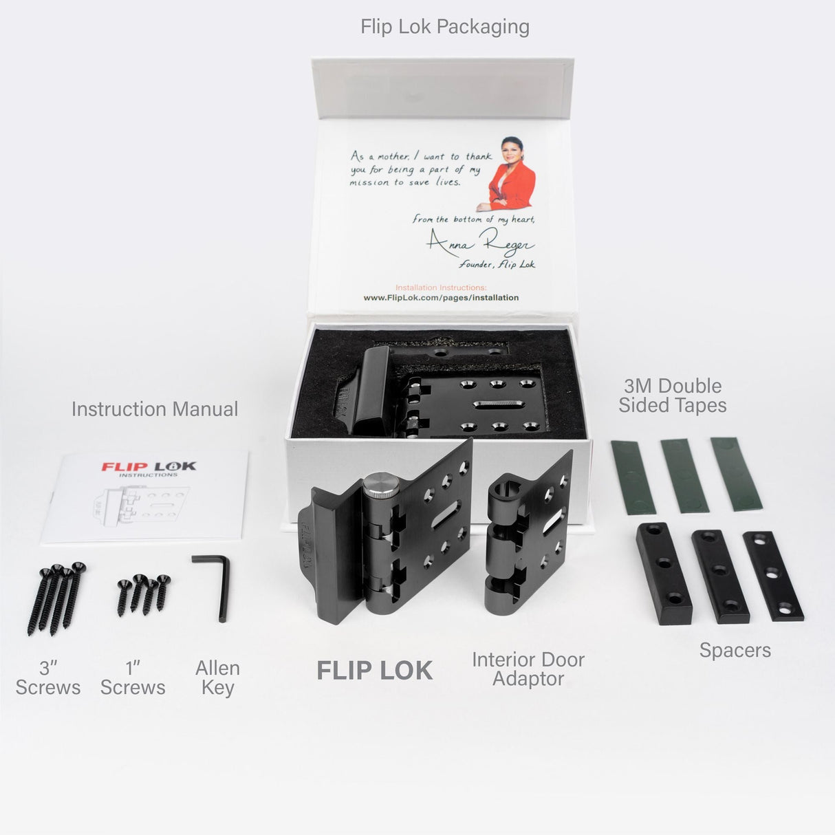 FlipLok Inward Door Lock for Homes Security