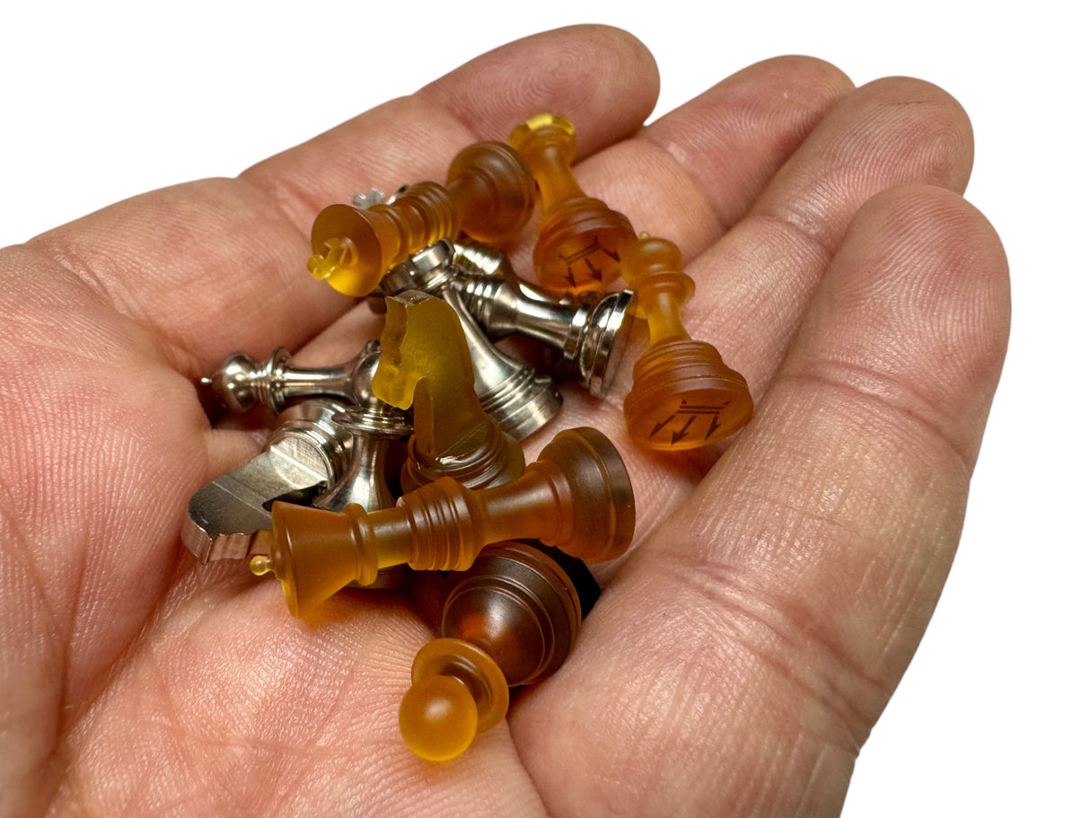 Complete Chess Set Titanium & Ultem ( Worlds Smallest ) by Maratac®