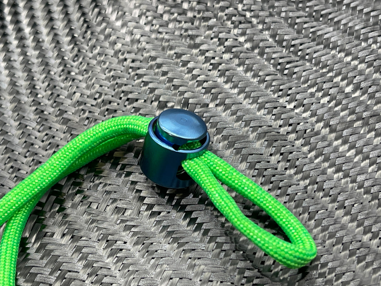 Titanium Double Cord Lock - Blue Anodized ( Coming Back Soon )