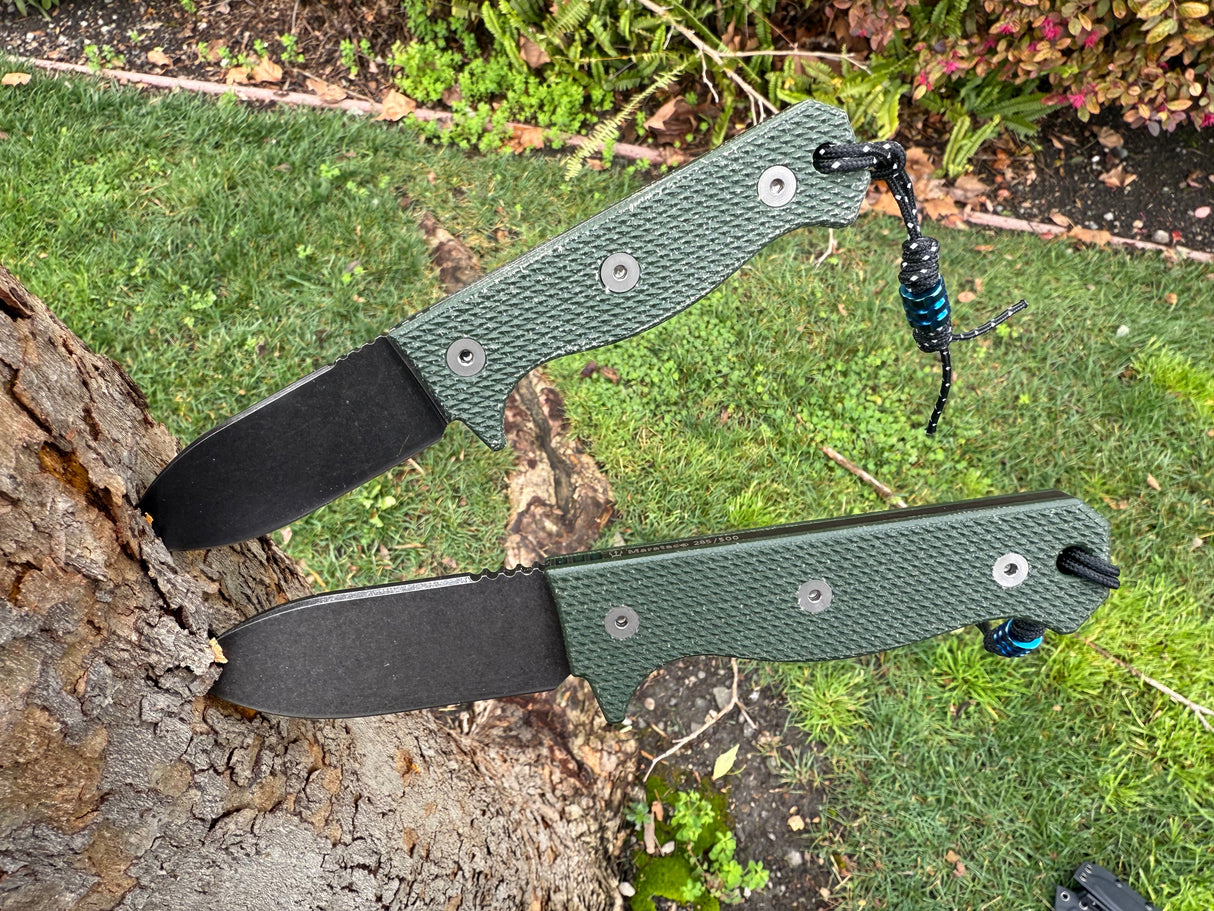 Compact R4A Slim - Ready 4 Action Knife / D2 Fixed Blade ( MICARTA Scales ) 🔥 New 🔥