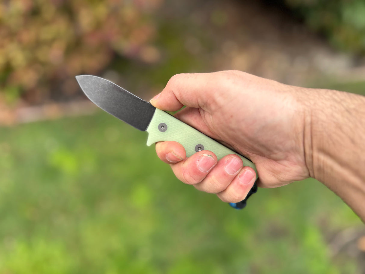 Compact R4A Slim- Ready 4 Action Knife / D2 Fixed Blade ( UGM GLOW Scales ) 🔥 New 🔥