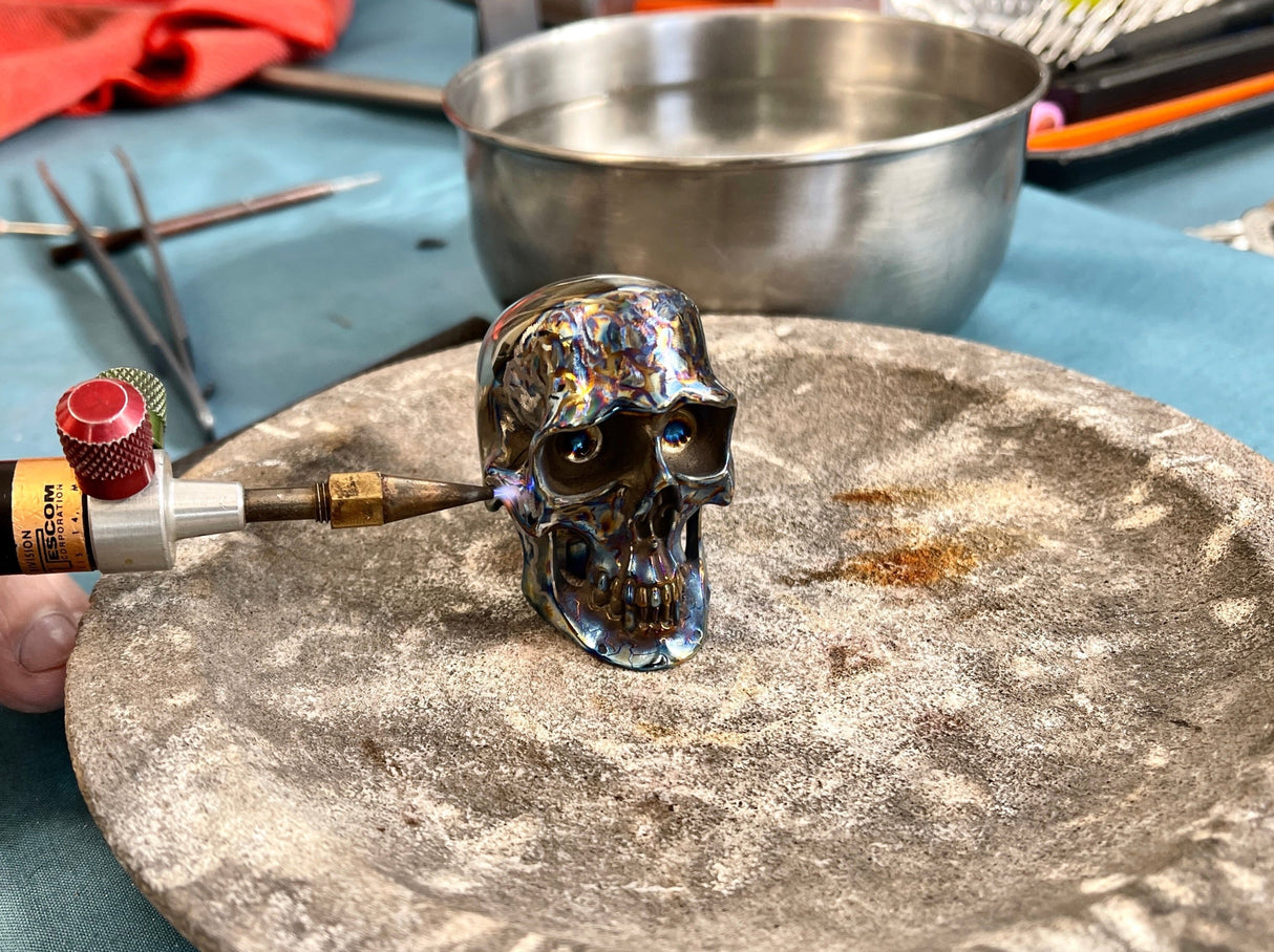 Custom Titanium Colossus Skull by Tony Fabrioli ( Limited Run! )