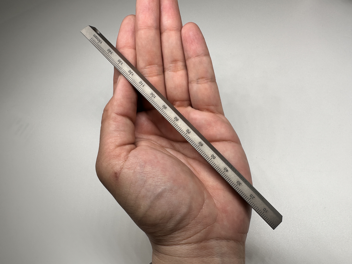 Indestructible Machined Titanium Precision 6" Inch / 15CM Ruler With Decimal Chart