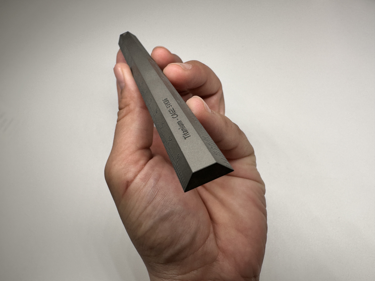 Indestructible Machined Titanium Precision 6" Inch / 15CM Ruler With Decimal Chart