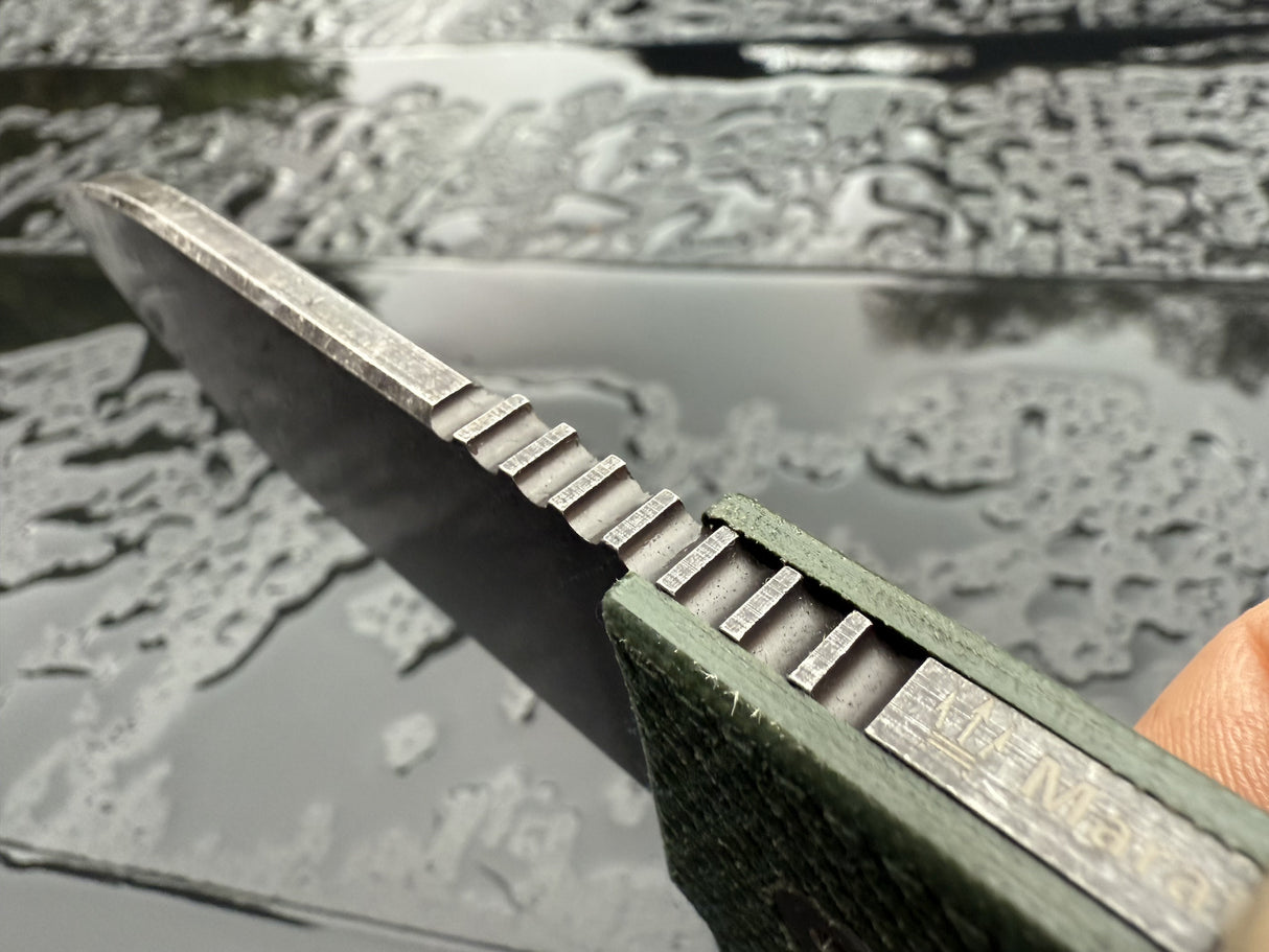 Compact R4A Slim - Ready 4 Action Knife / D2 Fixed Blade ( MICARTA Scales ) 🔥 New 🔥