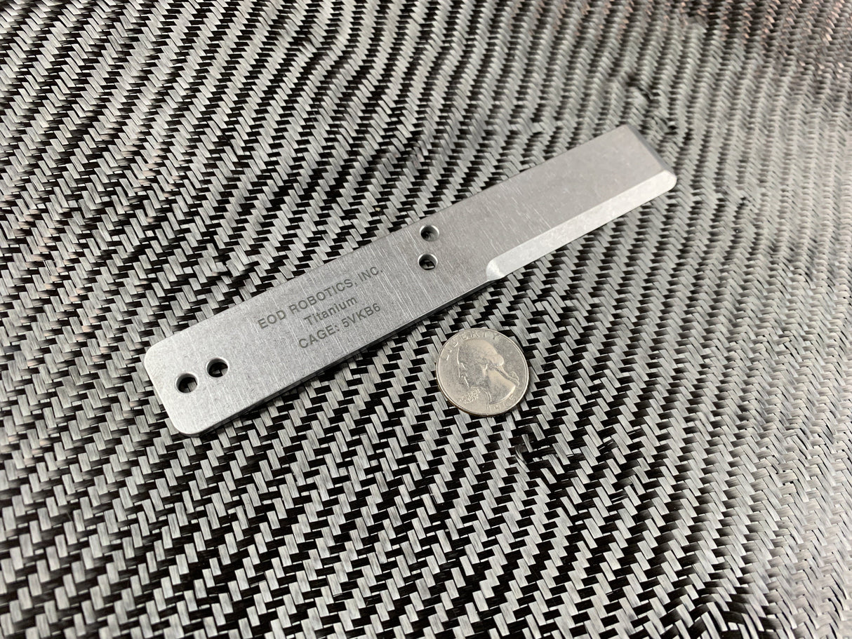 Tumbled Titanium EOD Robotics Breacher Bar ( 2 Sizes )