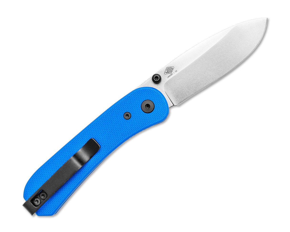 Lander 1 Pocket Knife - Blue G10 - D2