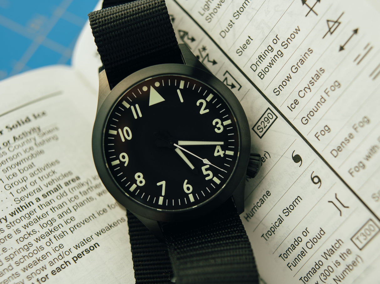 DLC Stainless Steel Pilot Automatic Watch by Maratac®