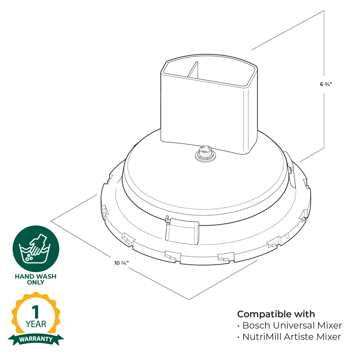 Large Slicer Shredder Attachment