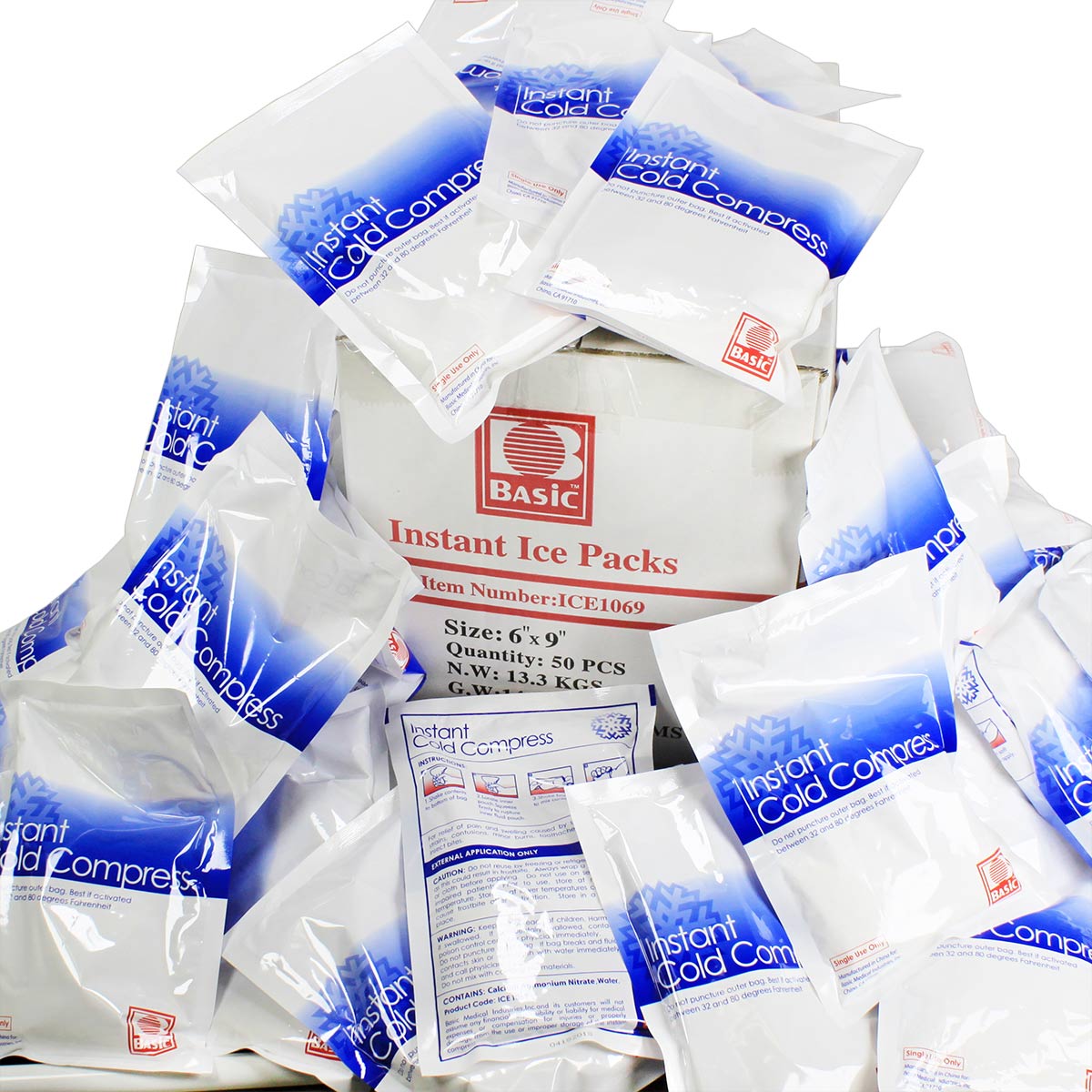 6" x 9" Instant Cold Compress, Case of 50