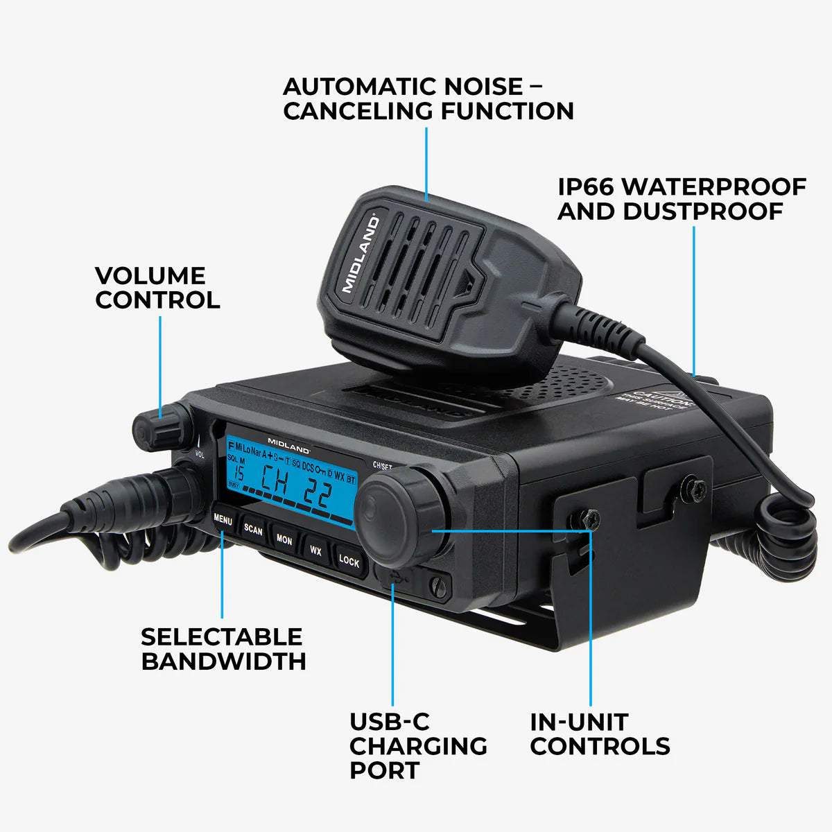 Midland GMRS MXT500AGR | 50-Watt Harvest Bundle