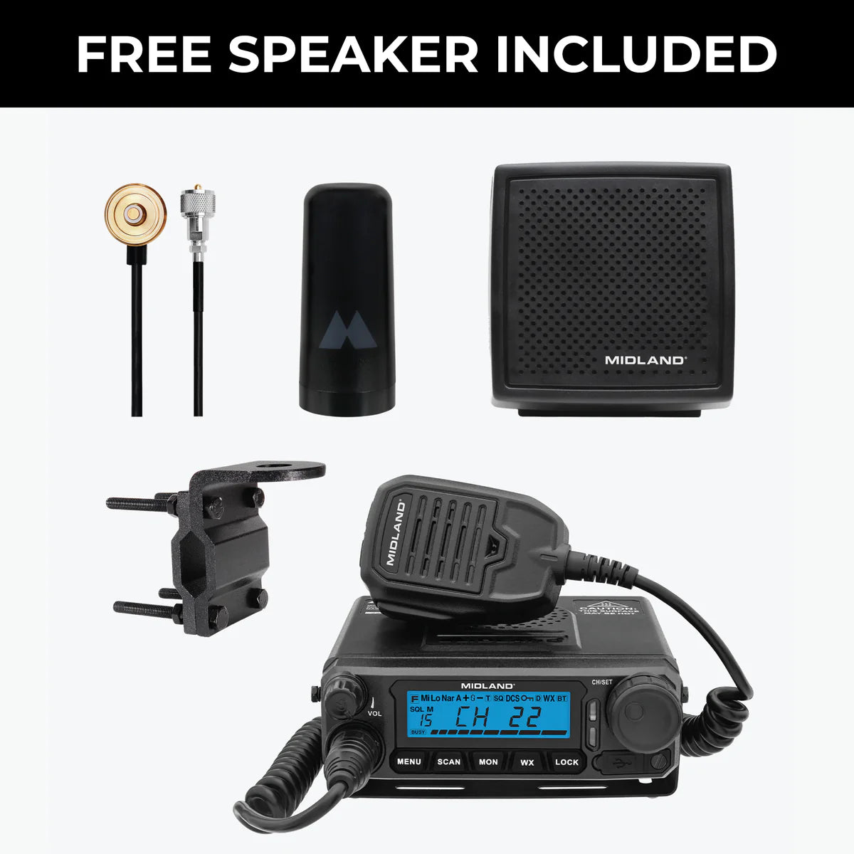 Midland GMRS MXT500AGR | 50-Watt Harvest Bundle