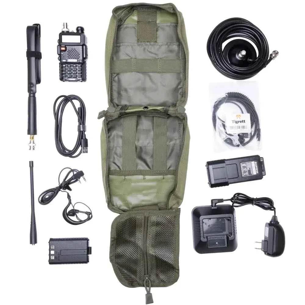 Radio Go Bag with Programmed Baofeng UV5R 8 Watt for Vehicles
