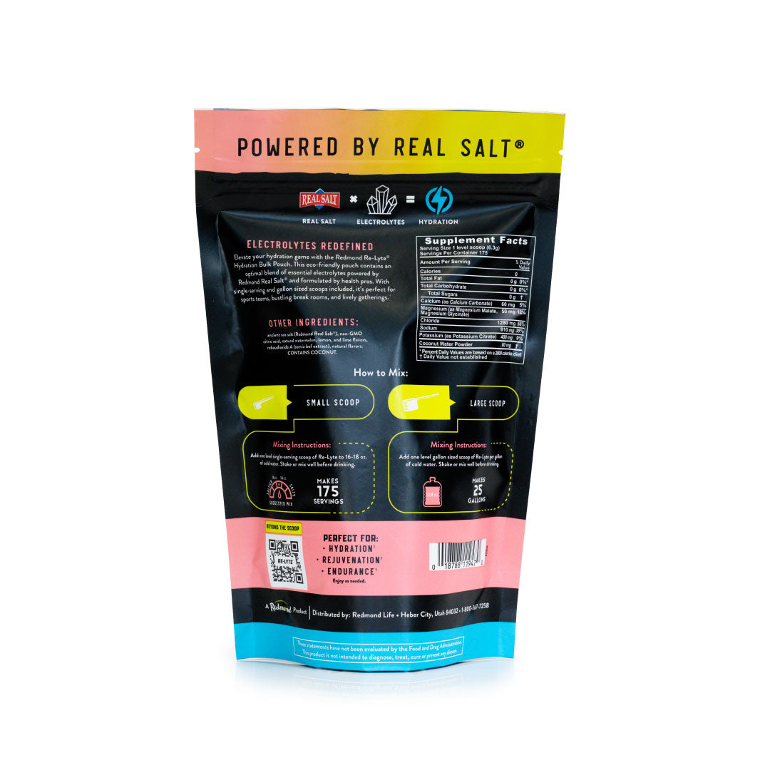 Re-Lyte Hydration Electrolyte Powder Bulk Pouch 175 Servings