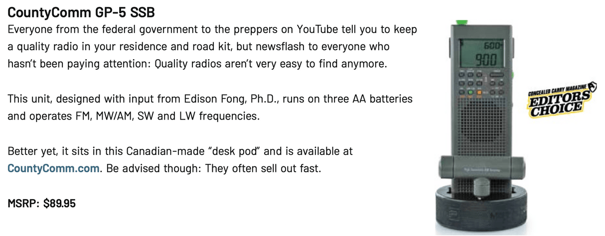 CountyComm GP-7 SSB ( GEN 5 - New For 2025 ) General Purpose Radio - Organic Gray! 🔥 New! 🔥