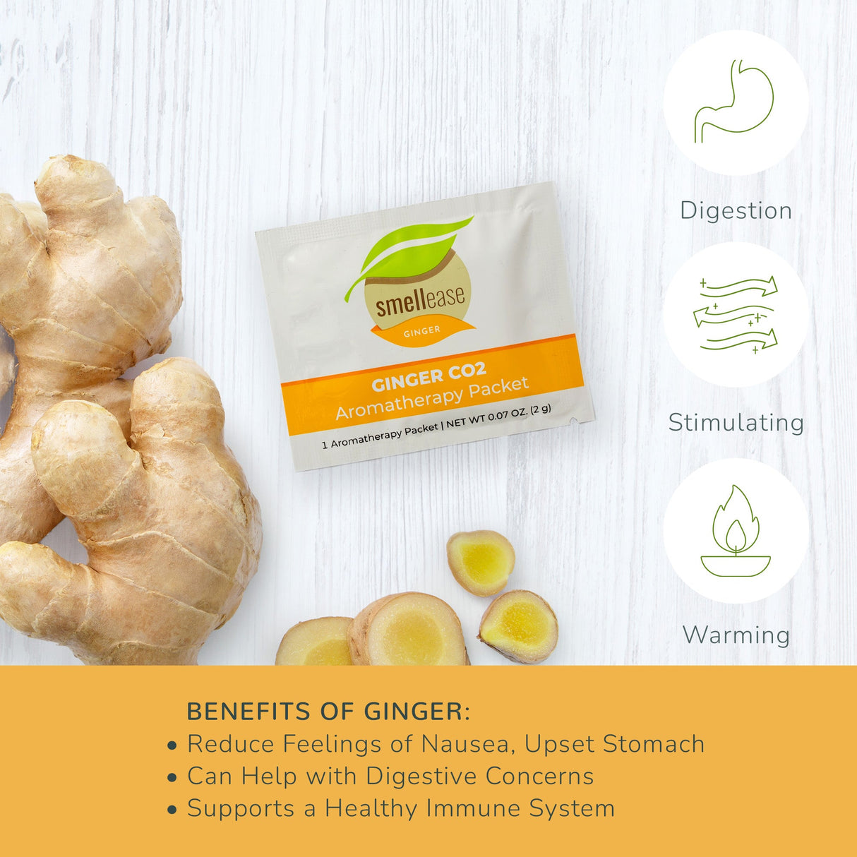 Ginger Aromatherapy Packets 25 Count Box