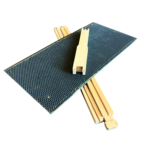 Deep 9 1/8-Inch Langsroth Frame, Grooved Top / Grooved Bottom With Double Wax Foundation