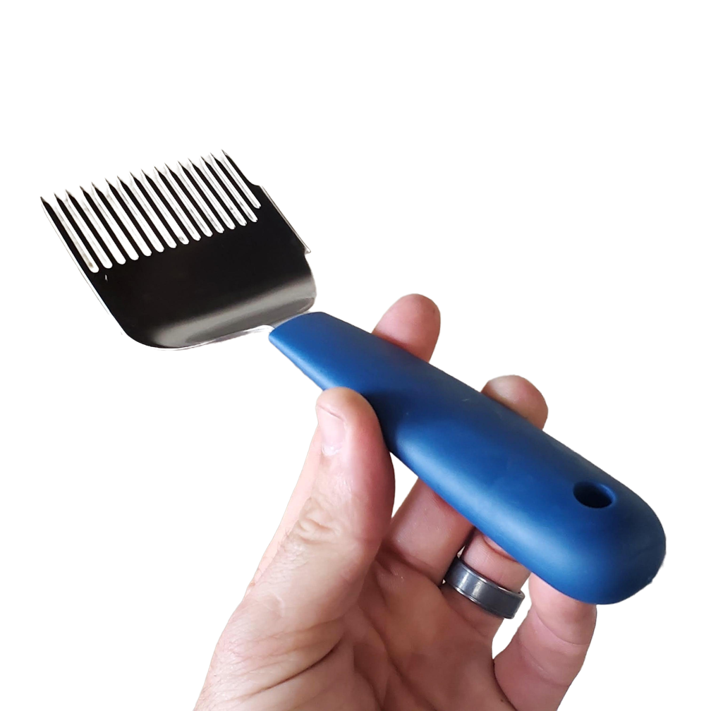 Uncapping Scratcher with Rubber Handle