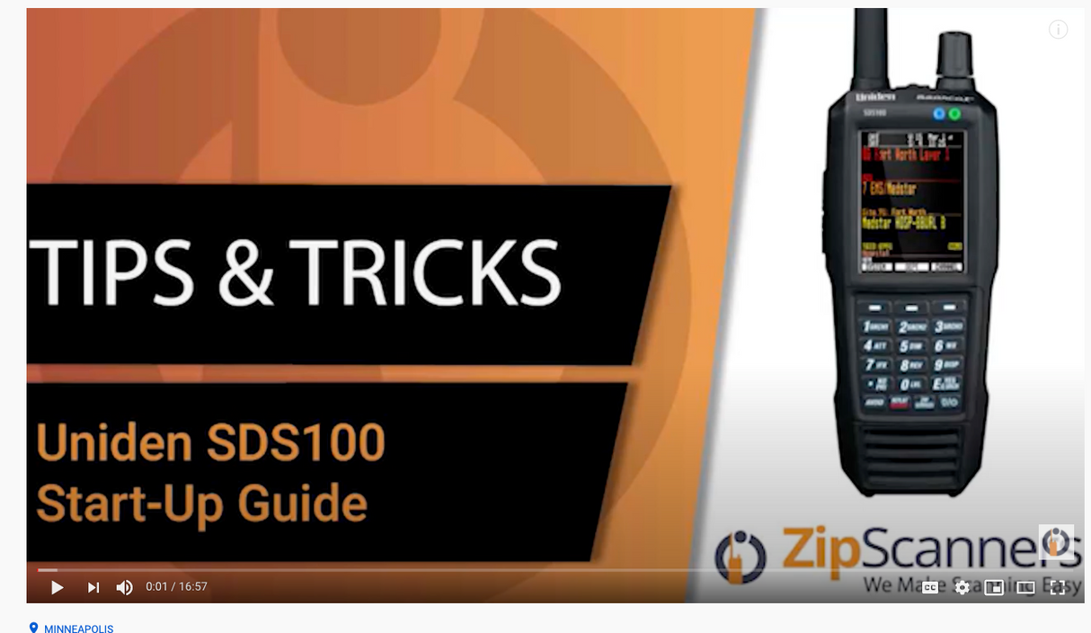 SDS100 Uniden Police Scanner